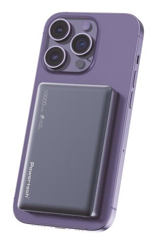 POWERTECH power bank PT-1377 10000mah magnetic wireless 20W γκρι